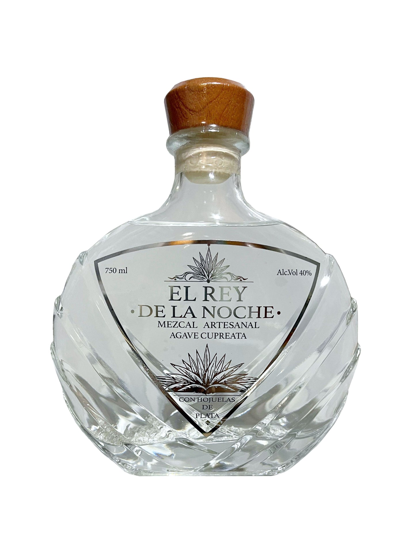 Mezcal El Rey de la Noche – Edición Plata con Hojuelas Comestibles