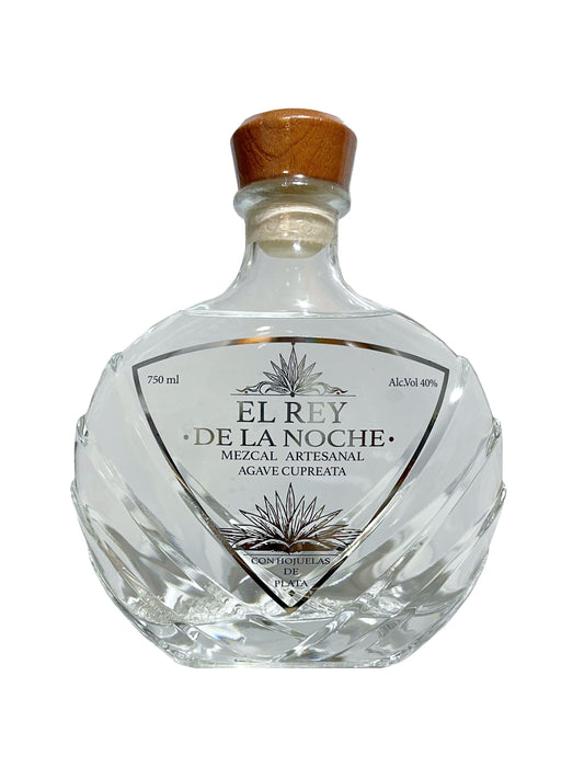 Mezcal El Rey de la Noche – Edición Plata con Hojuelas Comestibles