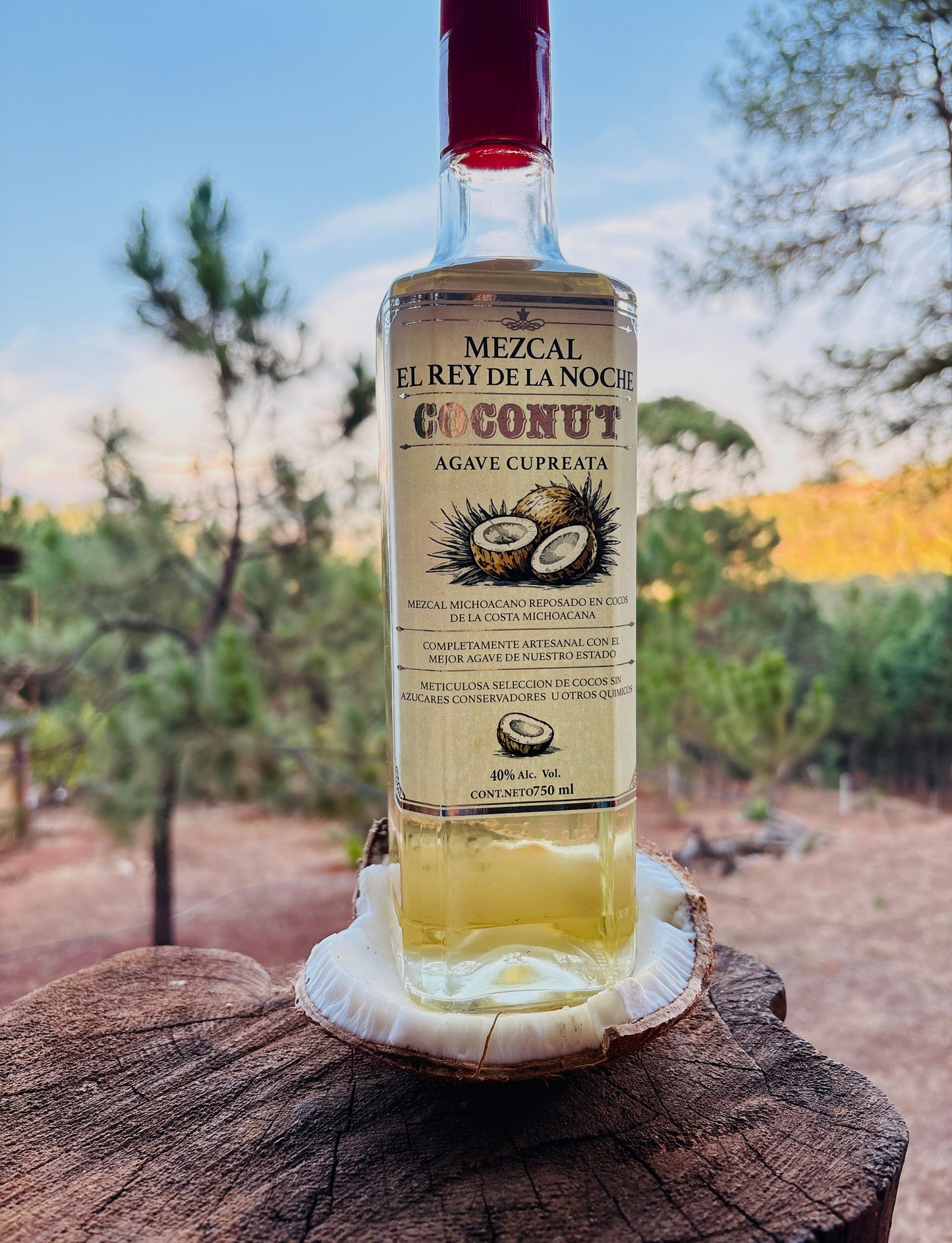 Mezcal Cupreata Abocado en Coco
